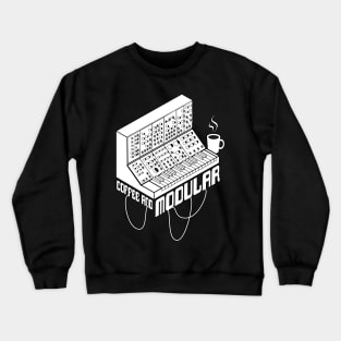 Coffee and Modular Synthesizer for Musician Crewneck Sweatshirt